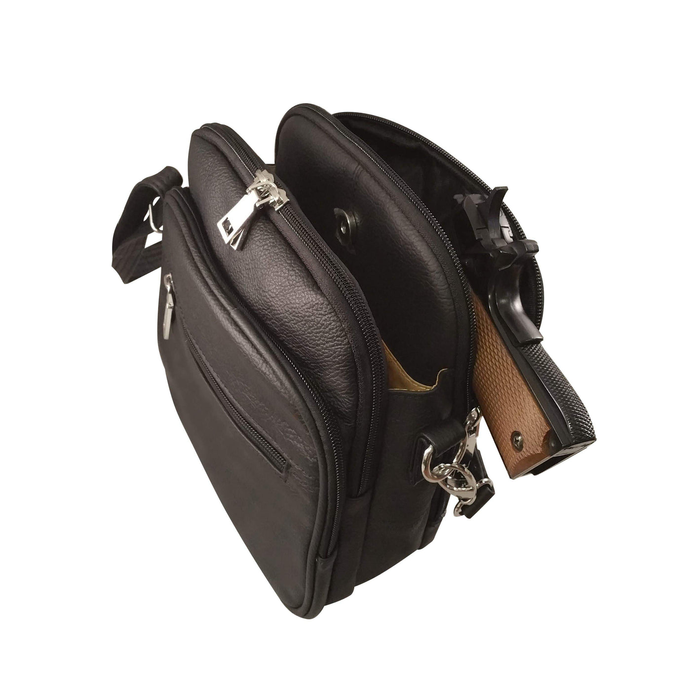 Concealed Carry Leather Crossbody Organizer by Roma Leathers