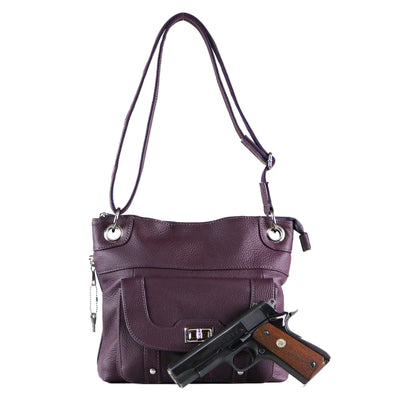 Concealed Carry Twist Lock Pocket Crossbody by Roma Leathers
