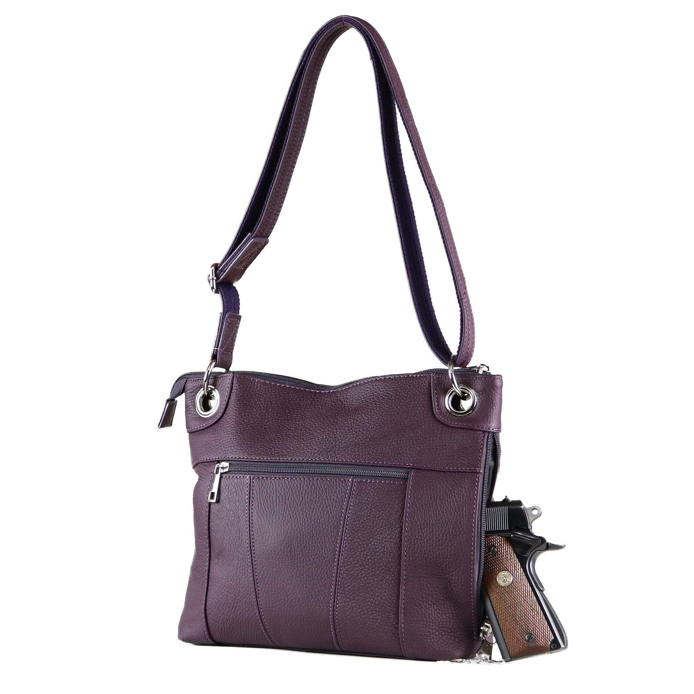 Concealed Carry Twist Lock Pocket Crossbody by Roma Leathers
