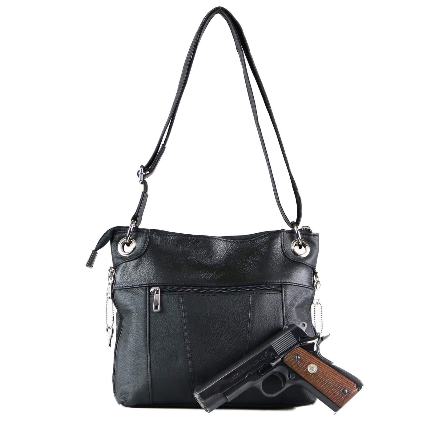 Concealed Carry Twist Lock Pocket Crossbody by Roma Leathers