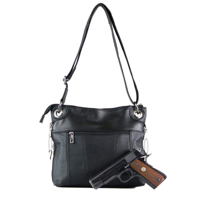 Concealed Carry Twist Lock Pocket Crossbody by Roma Leathers