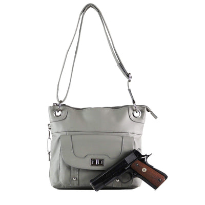 Concealed Carry Twist Lock Pocket Crossbody by Roma Leathers