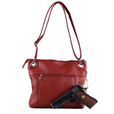 Concealed Carry Twist Lock Pocket Crossbody by Roma Leathers