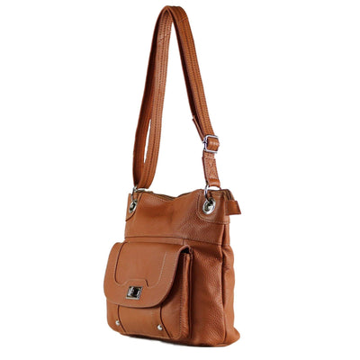 Concealed Carry Twist Lock Pocket Crossbody by Roma Leathers