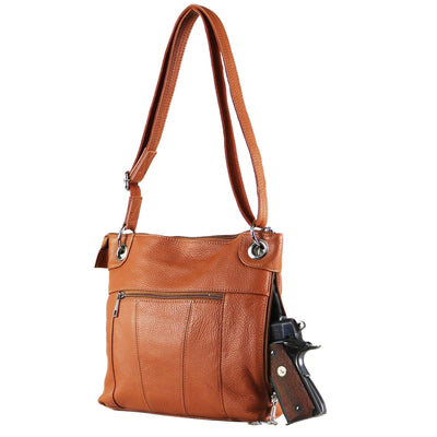 Concealed Carry Twist Lock Pocket Crossbody by Roma Leathers