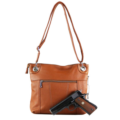 Concealed Carry Twist Lock Pocket Crossbody by Roma Leathers