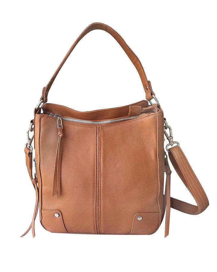 Concealed Carry Purse Light Brown Concealed Carry Leather Crossbody by Roma Leathers