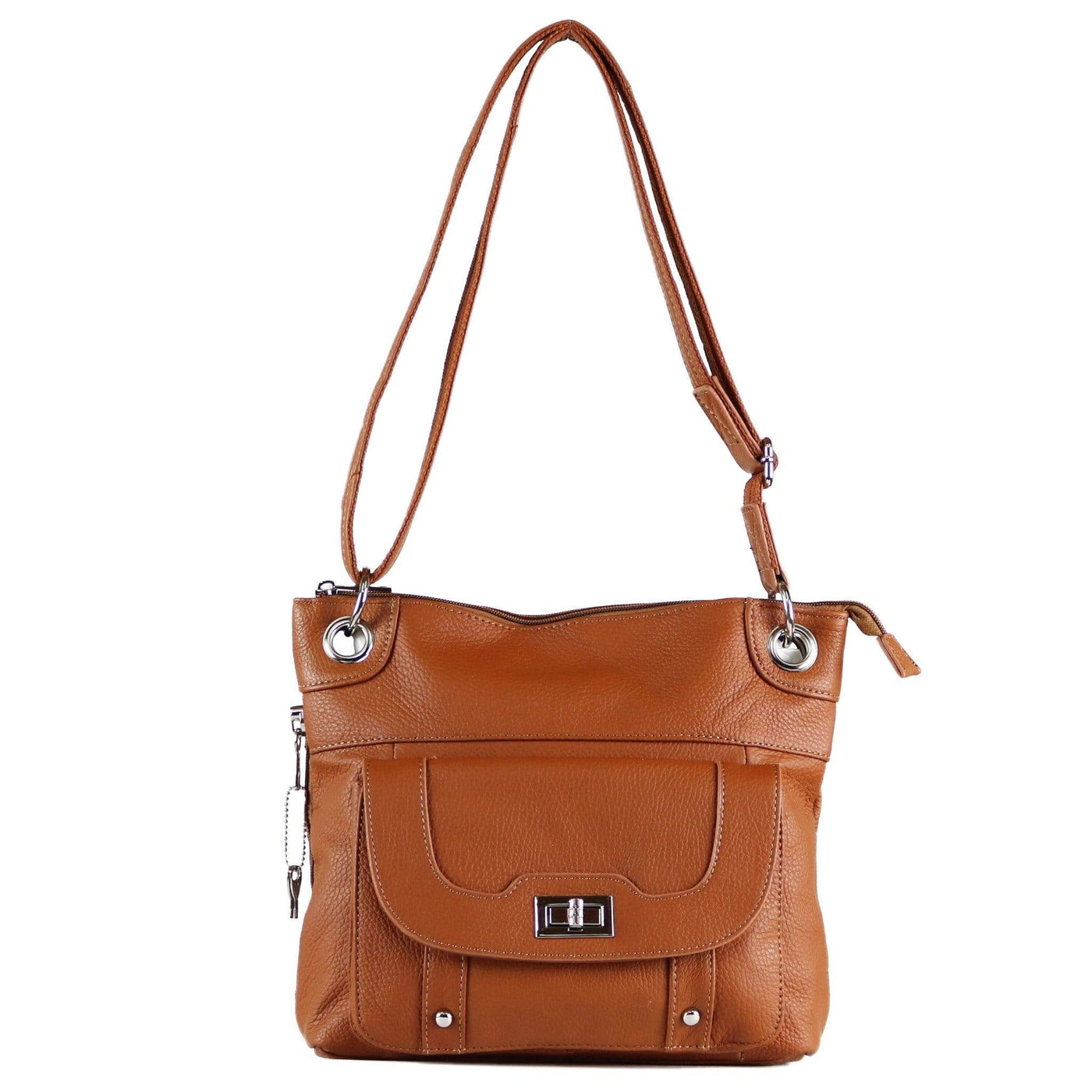 Concealed Carry Twist Lock Pocket Crossbody by Roma Leathers