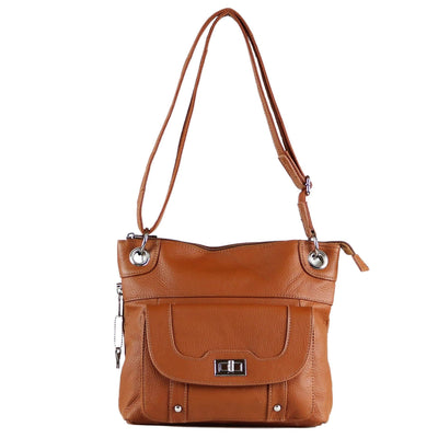 Concealed Carry Twist Lock Pocket Crossbody by Roma Leathers