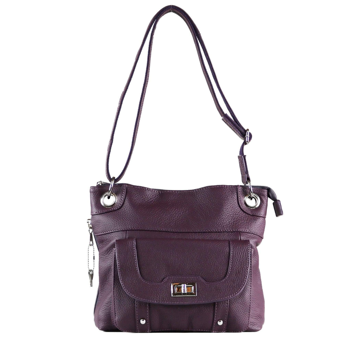 Concealed Carry Twist Lock Pocket Crossbody by Roma Leathers