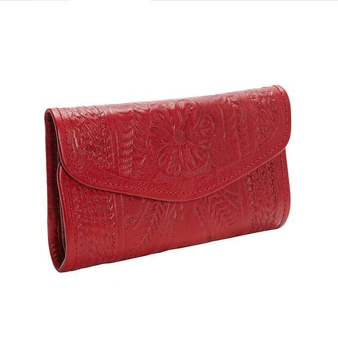 Hand Tooled Leather Tri-fold Wallet by Ropin West