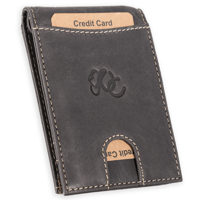 Urban Cowboy Apparel Wallet Black Leather Money Clip Bifold