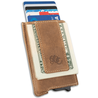 Urban Cowboy Apparel Wallet Brown Auto Pop Up Leather Card Wallet