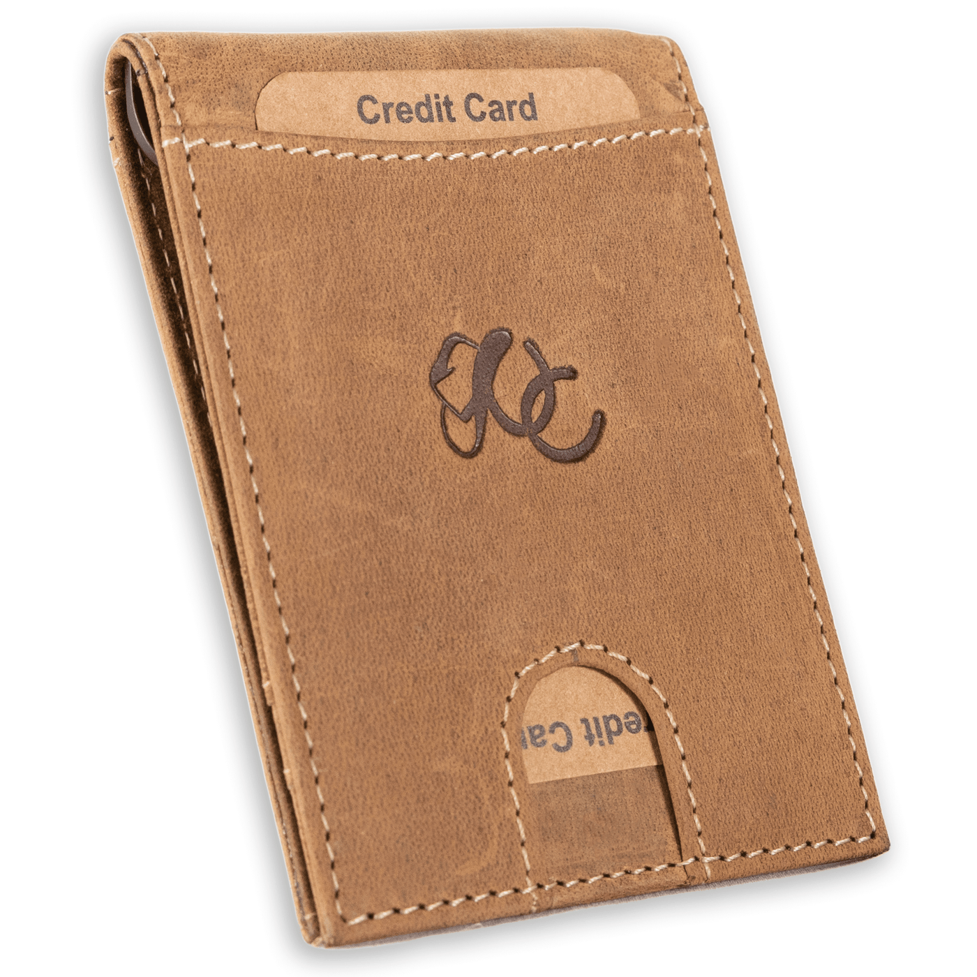 Urban Cowboy Apparel Wallet Brown Leather Money Clip Bifold