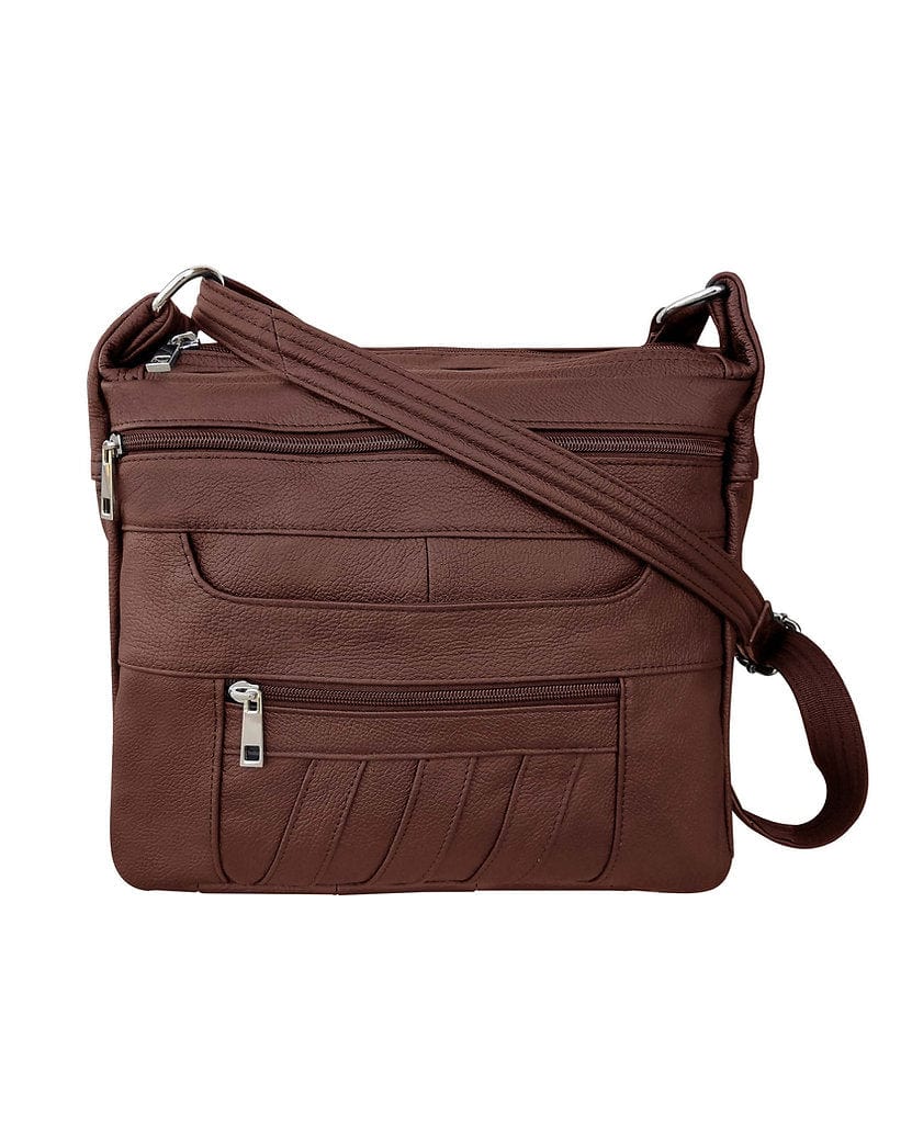 Concealed Carry Leather Crossbody Bag by Roma Leathers